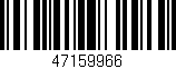 Código de barras (EAN, GTIN, SKU, ISBN): '47159966'