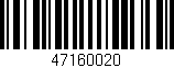 Código de barras (EAN, GTIN, SKU, ISBN): '47160020'