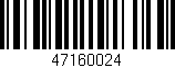 Código de barras (EAN, GTIN, SKU, ISBN): '47160024'