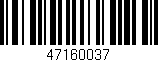 Código de barras (EAN, GTIN, SKU, ISBN): '47160037'