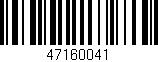 Código de barras (EAN, GTIN, SKU, ISBN): '47160041'