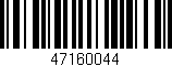 Código de barras (EAN, GTIN, SKU, ISBN): '47160044'