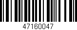 Código de barras (EAN, GTIN, SKU, ISBN): '47160047'