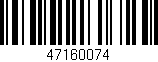 Código de barras (EAN, GTIN, SKU, ISBN): '47160074'