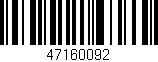 Código de barras (EAN, GTIN, SKU, ISBN): '47160092'
