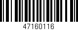 Código de barras (EAN, GTIN, SKU, ISBN): '47160116'