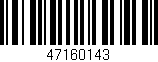 Código de barras (EAN, GTIN, SKU, ISBN): '47160143'