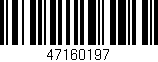 Código de barras (EAN, GTIN, SKU, ISBN): '47160197'