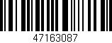 Código de barras (EAN, GTIN, SKU, ISBN): '47163087'