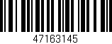 Código de barras (EAN, GTIN, SKU, ISBN): '47163145'