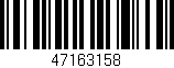 Código de barras (EAN, GTIN, SKU, ISBN): '47163158'