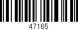Código de barras (EAN, GTIN, SKU, ISBN): '47165'