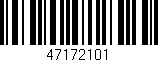 Código de barras (EAN, GTIN, SKU, ISBN): '47172101'