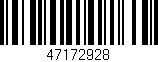 Código de barras (EAN, GTIN, SKU, ISBN): '47172928'