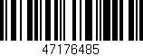 Código de barras (EAN, GTIN, SKU, ISBN): '47176485'