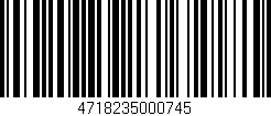 Código de barras (EAN, GTIN, SKU, ISBN): '4718235000745'