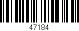 Código de barras (EAN, GTIN, SKU, ISBN): '47184'
