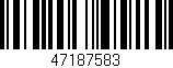 Código de barras (EAN, GTIN, SKU, ISBN): '47187583'