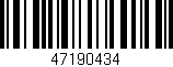 Código de barras (EAN, GTIN, SKU, ISBN): '47190434'