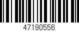 Código de barras (EAN, GTIN, SKU, ISBN): '47190556'