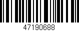 Código de barras (EAN, GTIN, SKU, ISBN): '47190688'