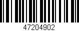 Código de barras (EAN, GTIN, SKU, ISBN): '47204902'