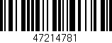 Código de barras (EAN, GTIN, SKU, ISBN): '47214781'