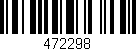Código de barras (EAN, GTIN, SKU, ISBN): '472298'
