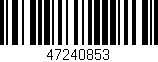 Código de barras (EAN, GTIN, SKU, ISBN): '47240853'