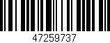 Código de barras (EAN, GTIN, SKU, ISBN): '47259737'