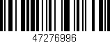 Código de barras (EAN, GTIN, SKU, ISBN): '47276996'