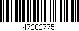 Código de barras (EAN, GTIN, SKU, ISBN): '47282775'