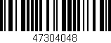 Código de barras (EAN, GTIN, SKU, ISBN): '47304048'