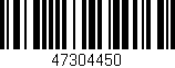 Código de barras (EAN, GTIN, SKU, ISBN): '47304450'