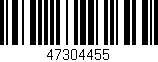 Código de barras (EAN, GTIN, SKU, ISBN): '47304455'