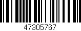 Código de barras (EAN, GTIN, SKU, ISBN): '47305767'