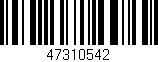 Código de barras (EAN, GTIN, SKU, ISBN): '47310542'