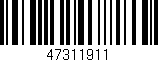 Código de barras (EAN, GTIN, SKU, ISBN): '47311911'