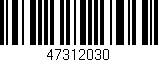 Código de barras (EAN, GTIN, SKU, ISBN): '47312030'