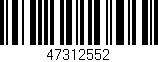 Código de barras (EAN, GTIN, SKU, ISBN): '47312552'
