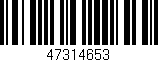 Código de barras (EAN, GTIN, SKU, ISBN): '47314653'