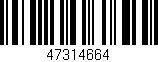 Código de barras (EAN, GTIN, SKU, ISBN): '47314664'