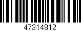 Código de barras (EAN, GTIN, SKU, ISBN): '47314812'