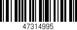 Código de barras (EAN, GTIN, SKU, ISBN): '47314995'