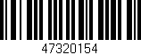 Código de barras (EAN, GTIN, SKU, ISBN): '47320154'