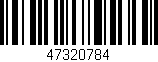 Código de barras (EAN, GTIN, SKU, ISBN): '47320784'