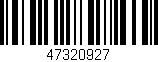 Código de barras (EAN, GTIN, SKU, ISBN): '47320927'