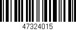 Código de barras (EAN, GTIN, SKU, ISBN): '47324015'