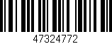 Código de barras (EAN, GTIN, SKU, ISBN): '47324772'
