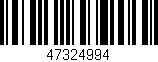Código de barras (EAN, GTIN, SKU, ISBN): '47324994'